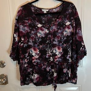 Boutique Plus Size Blouse Floral Print